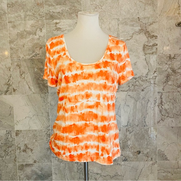 INC International Concepts Astrid Dye Scoop Tee - Picture 2 of 7